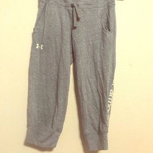 Girls size 10/12 Under Amour Capri sweat pants